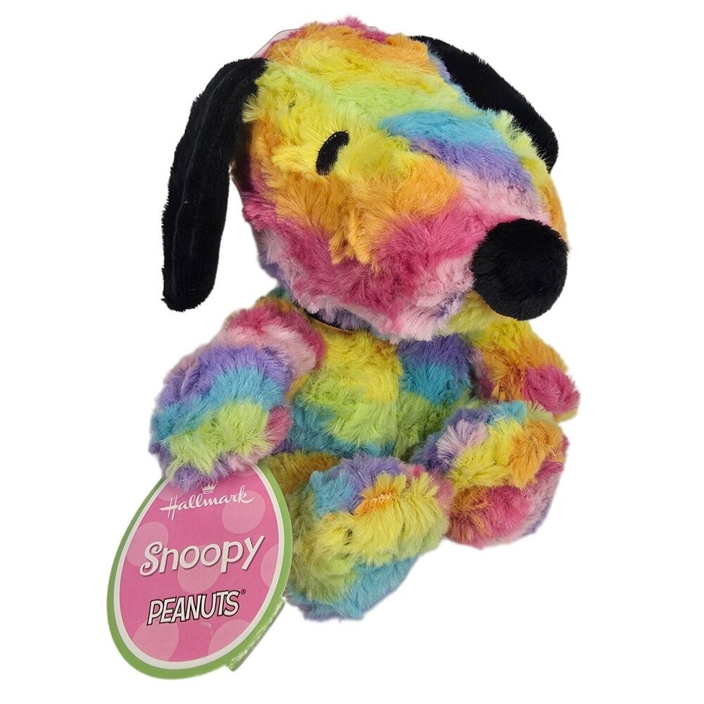 HALLMARK x PEANUTS “SNOOPY RAINBOW” UNIQUE TIE‑DYE PATTERN DESIGN 7" PLUSH NWT